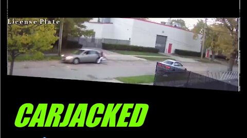 Carjacked male chases his vehicle on foot