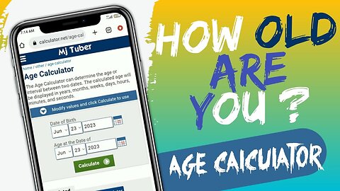 Age Calculate | How Old are You ! Age Calculator Online | Online Age Check | How to Check age