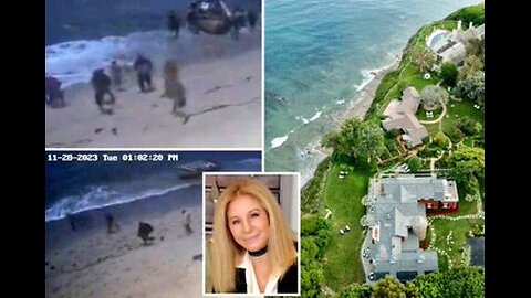 Surveillance footage of migrants landing a boat near Barbra Streisand home in Malibu,