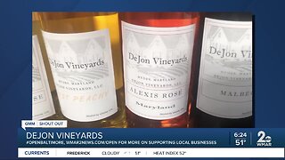 DeJon Vineyards says "We're Open Baltimore!"