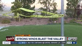 Strong winds blast Las Vegas valley