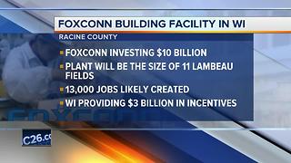 Foxconn will build factory in Wisconsin