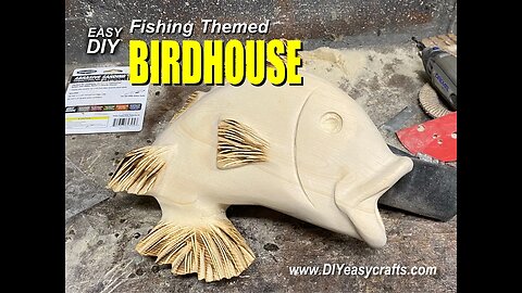 Power Carved Fishing Themed Birdhouse: Create a Unique Home for Feathered Friends