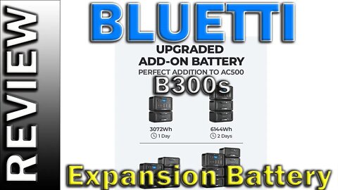 BLUETTI Expansion Battery B300S, 3072Wh LiFePO4 Battery Pack for Power Station AC500
