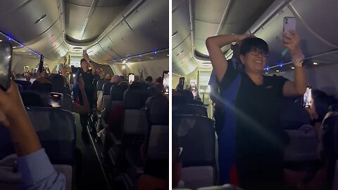 Taylor Swift fans turn delayed flight into a spontaneous concert