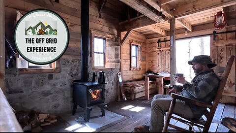 Off Grid Cabin Additions (Bedroom) | Ep. 3 | Building 2x8 Logs, Dinner with My Wife