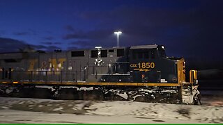 CSX 1850 L&N Heritage Leads A Screened Auto Carrier trains East Thru Syracuse