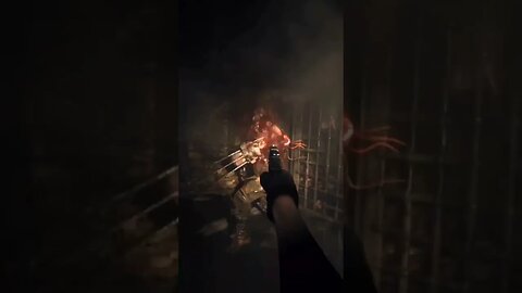 Killing a Garrador Mini Boss in Resident Evil 4 Remake VR