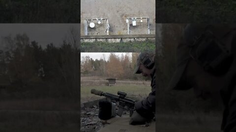 Suppressed 8" .300 blackout AR15 at 500meters with red dot. #shorts #shortsvideo
