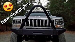 Installing (LED) Headlights On My 92 Jeep Cherokee | Jeep XJ Build