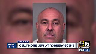 Man leaves cell phone at crime scene after committing robbery