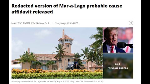 Redacted version of Mar-a-Lago probable cause affidavit released