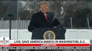 Trump Tells Crowd To March Peacefully and Patriotically