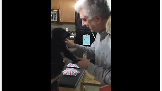 Unsuspecting Father Gets Puppy Surprise For His Birthday
