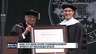 Kirk Cousins gives commencement speech at Michigan State