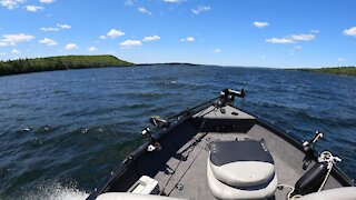 Rough waves while fishing