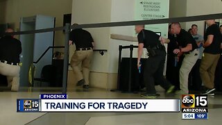 Active shooter training exercise in downtown Phoenix