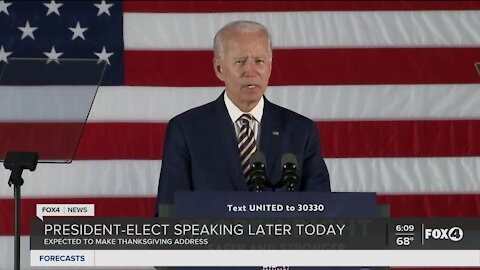 President elect Joe Biden Thanksgiving address