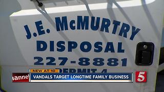 Vandals Target Trucks At Longtime Family-Owned Disposal Company