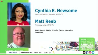 KSHB's Cynthia Newsome, Matt Reeb receive award at AACR