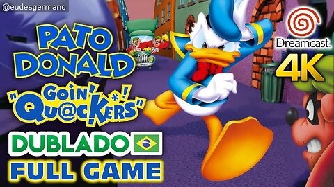 Pato Donald Goin' Quackers - Gameplay Dublado Português PT-BR (Dreamcast)[4K] 100%
