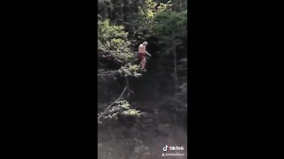 73-year-old grandpa performs death defying cliff jumps