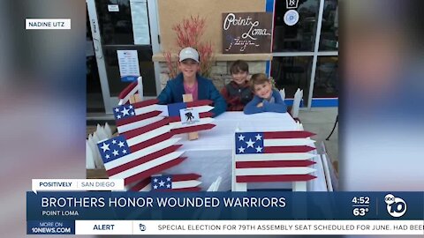 Point Loma brothers honor Wounded Warriors with special flags