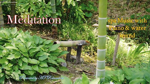 Zen Garden water fountain || Soothing piano music || Meditation music || Sleep well