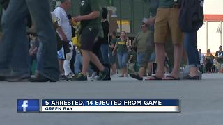 Five arrested at Packers' season opener
