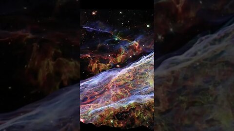 The Veil Nebula in 3D: Insights into the Structure and Evolution of Nebulae #shorts