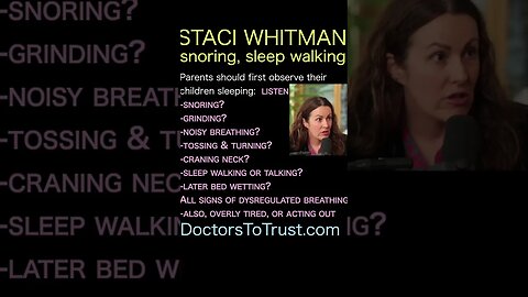 Staci Whitman. Snoring