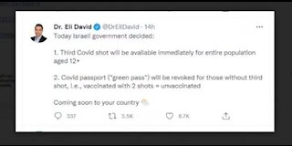 Two Shots No Longer Valid for "Green Pass" In Israel ... Now It's Three Shots