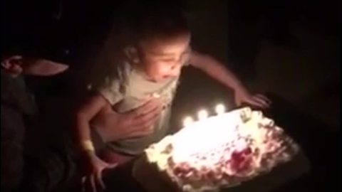 Tot Girl Says "Achoo" Instead Of Blowing Out The Candles On Her Birthday Cake