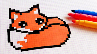 how to Draw Kawaii Fox - Hello Pixel Art by Garbi KW