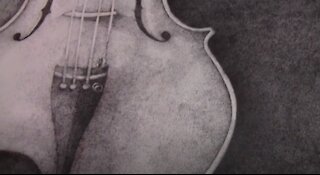 3 million dots - Violin Stippling Timelapse - Speed Drawing