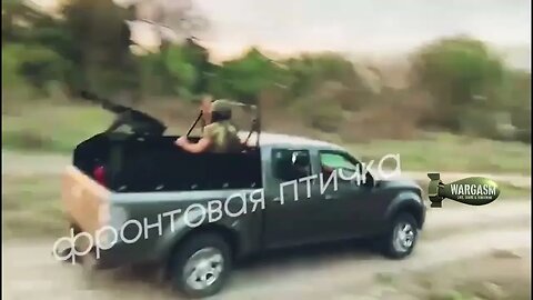 Kord heavy machine gun fired at Ukrainian targets across the Dnipro river