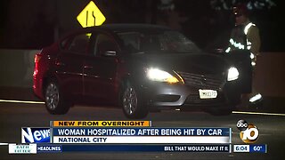 Woman struck by car on I-5 in National City