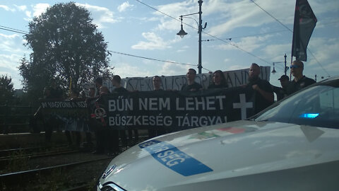 A HVIM és a MHI tagjai mozgalmas tiltakozása a Budapest Pride ellen