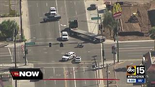Pedestrian struck by a truck in Phoenix dies