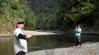 Helicopter Brown Trout Fishing in New Zealand