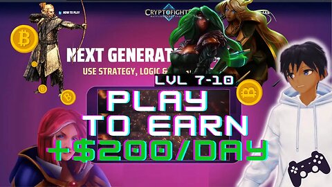 Make $200/Day With CryptoFights PVP P2E ELF BUILD NO LOSE PLAY