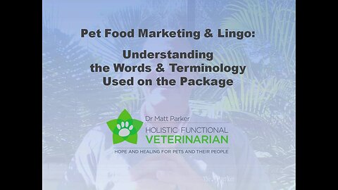 Pet Food Marketing & Lingo