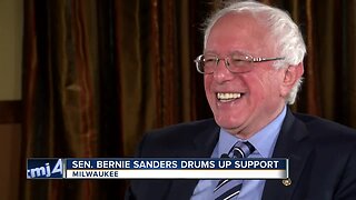 Sen. Bernie Sanders drums up support