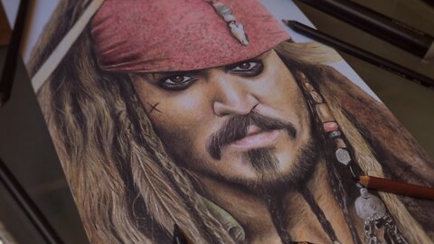 Drawing Captain Jack Sparrow - Speedart