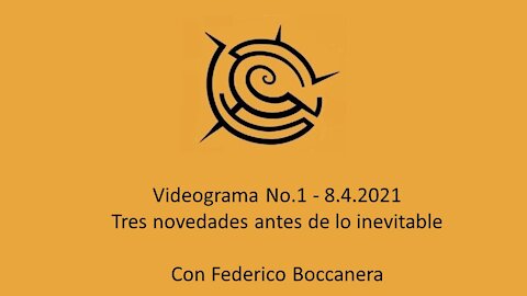 Videograma No.1 - 8.4.2021: tres novedades antes de lo inevitable...