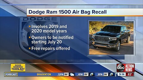 Ram pickups recalled because air bags may not work in crash