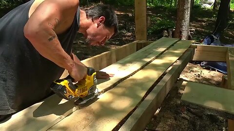 a Unique Cabin Floor! Like a Jig Saw Puzzle/ Every Piece Has to Fit Perfectly 🧩🧩