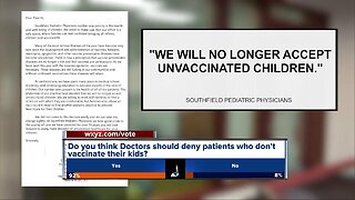 Metro Detroit pediatricians won't accept unvaccinated children