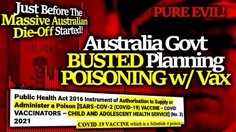 Documents Reveal Australian Govts Openly Schemed To POISON Citizens/ Children! Then A Mass Die-Off
