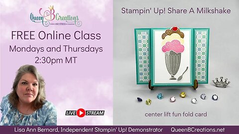 👑 Stampin' Up! Share A Milkshake - Center Lift Fun Fold Card
